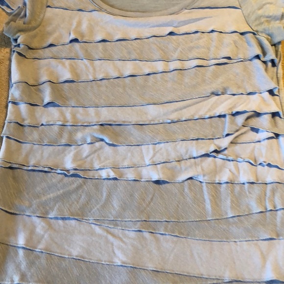 DKNY Light blue ruffle shirt - Picture 3 of 5